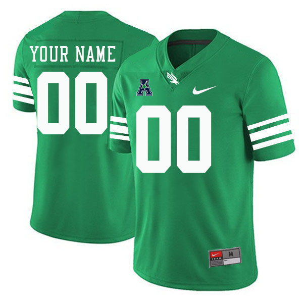 Custom North Texas Mean Green Name And Number Stitched Jerseys-Kelly Green